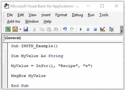 VBA String Functions Example