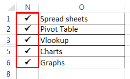Check Mark in Excel | How to Insert Check Mark/Tick Mark?