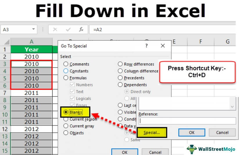Fill Down in Excel | Step by Step Guide to Fill Down + Excel Shortcut Keys