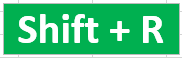 Check Mark in Excel Keyboard Shortcut (Shift + R)