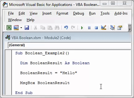 VBA Boolean Example 2-1
