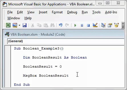 VBA Boolean Example 3-3
