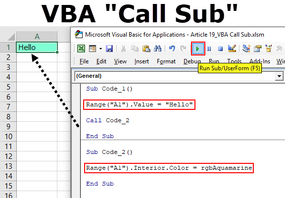 Vba Call Sub Step By Step Guide How To Call Subroutine