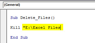 vba delete file example 1.4