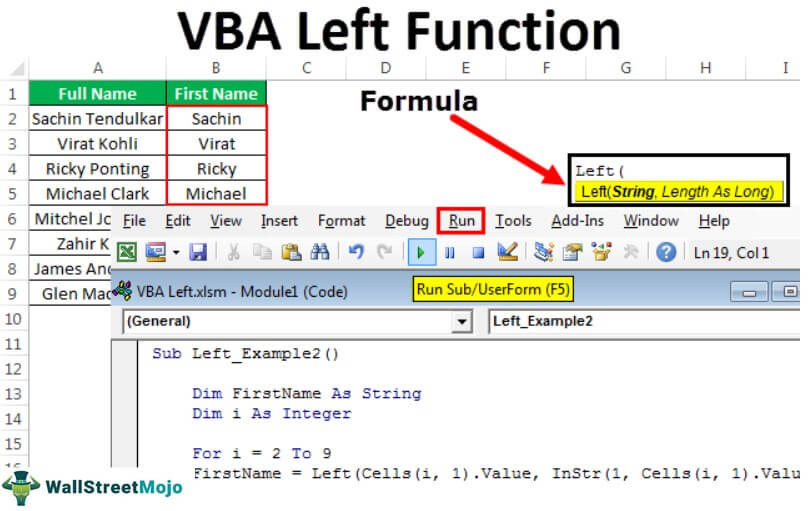 VBA Left Function