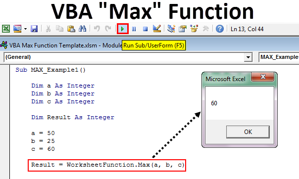 Vba Max Function How To Find Maximum Using Max In Excel Vba