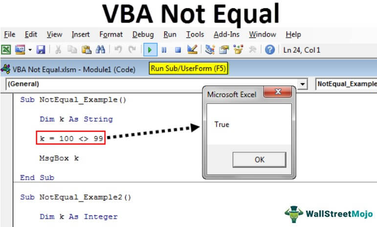 excel symbol for does not equal