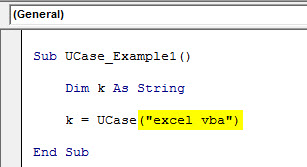 Excel vba ucase example 1.4