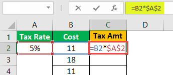 Dollar in Excel Example -1.0.7
