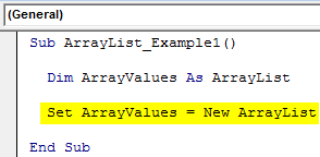 VBA ArrayList Example 1-1