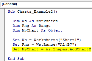 Chart Setsourcedata Examples