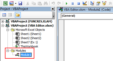 visual basic editor in excel VBE step 6