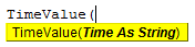 VBA Timevalue Syntax