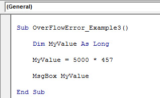 run time error 6: example 3.1
