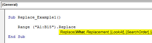 VBA Find and Replace example 1.4