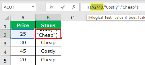Đánh giá công thức Excel Ví dụ 1-1