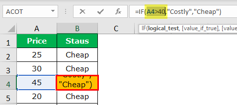 Đánh giá công thức Excel Ví dụ 1-3