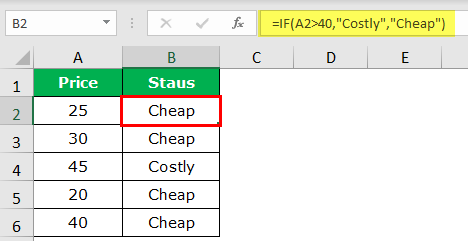 Đánh giá công thức Excel Ví dụ 1