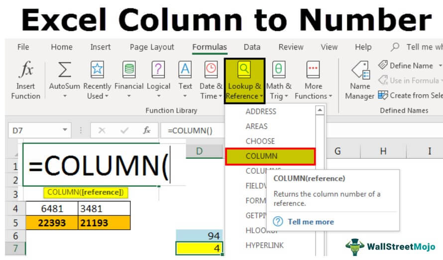 Excel Column to Number