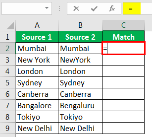 Match Columns Example 1-1