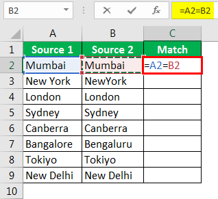 Match Columns Example 1-2