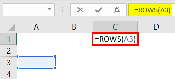 Rows Function in Excel Example5.2