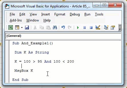 VBA AND Example 2