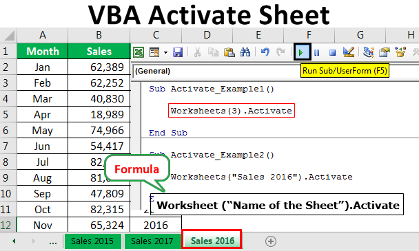 Vba Activate Sheet Vba Examples To Activate Excel Sheet