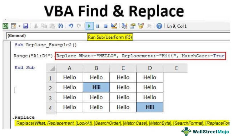 VBA Find and Replace