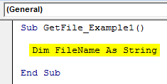 getopenfilename default file path in java