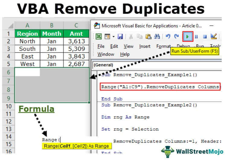 fortjener provokere synder VBA Remove Duplicates | How to Remove Duplicate Values in Excel VBA?