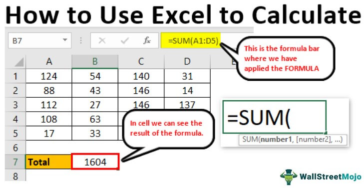 Plausible Christmas they Excel as Calculator | How to use Excel for Calculation? (Examples)