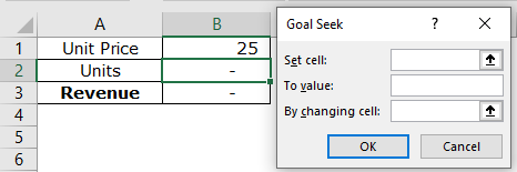 Goal Seek Excel Example 2-2