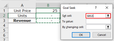 Goal Seek Excel Example 2-3