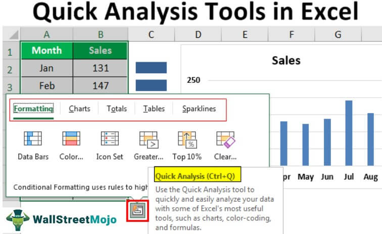 Quick Analysis Tools in Excel