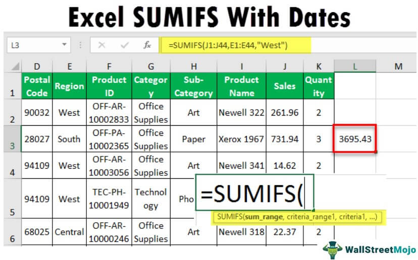 SUMIFS with Dates