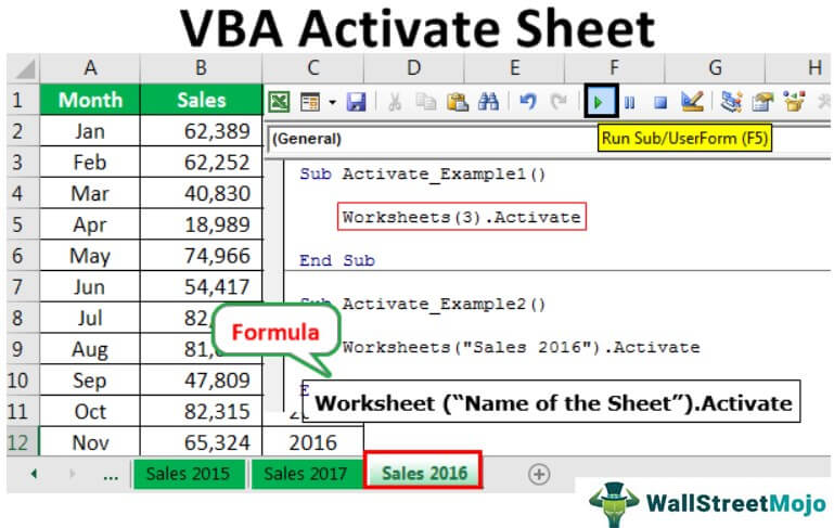 VBA Activate Sheet