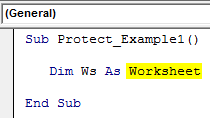 VBA Protect Sheet Example 1-1