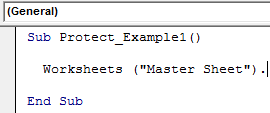 VBA Protect Sheet Example 1