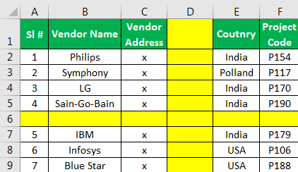 Excel Database Template Example 1-2
