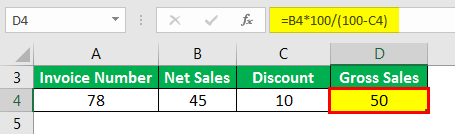 Gross Sales Formula Example 3.1