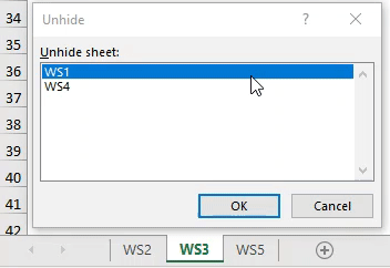 Unhide Single Excel Sheet
