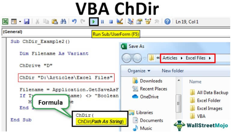 Byttehandel Thicken pære VBA ChDir | How to Change Directory Using Excel VBA ChDir Function?