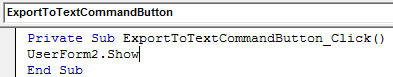 Export to Text File Example 2-21