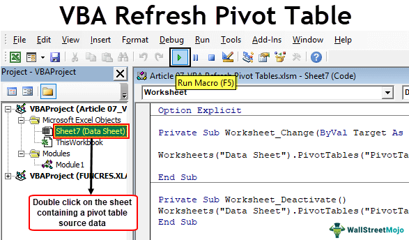 Generalize Outward wash VBA Refresh Pivot Table | Auto Refresh All Pivot Table using VBA