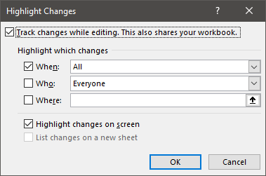 How to Track Changes in Excel Example 1.2
