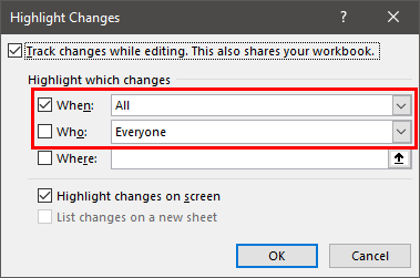 How to Track Changes in Excel Example 1.4