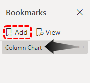 Power BI Bookmarks - Add Bookmark