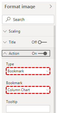 Power BI Bookmarks - Format Column Chart Image