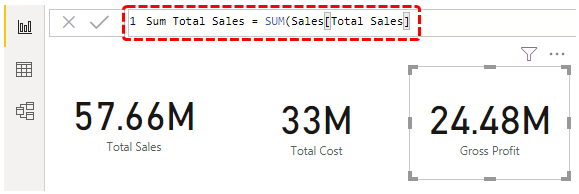Power Bi Dax (Sum Total Sales)